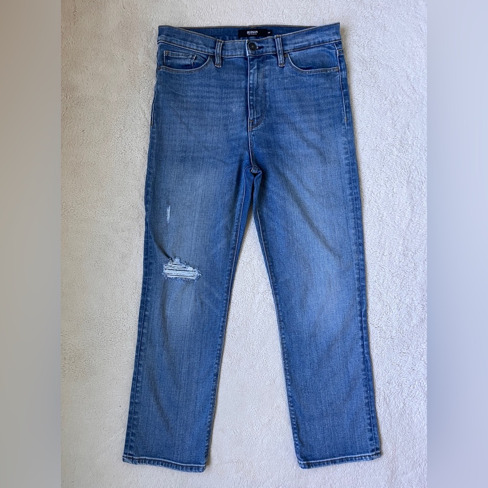 Hudson Los Angeles Barbara Straight Blue Denim Jeans Women Size 29